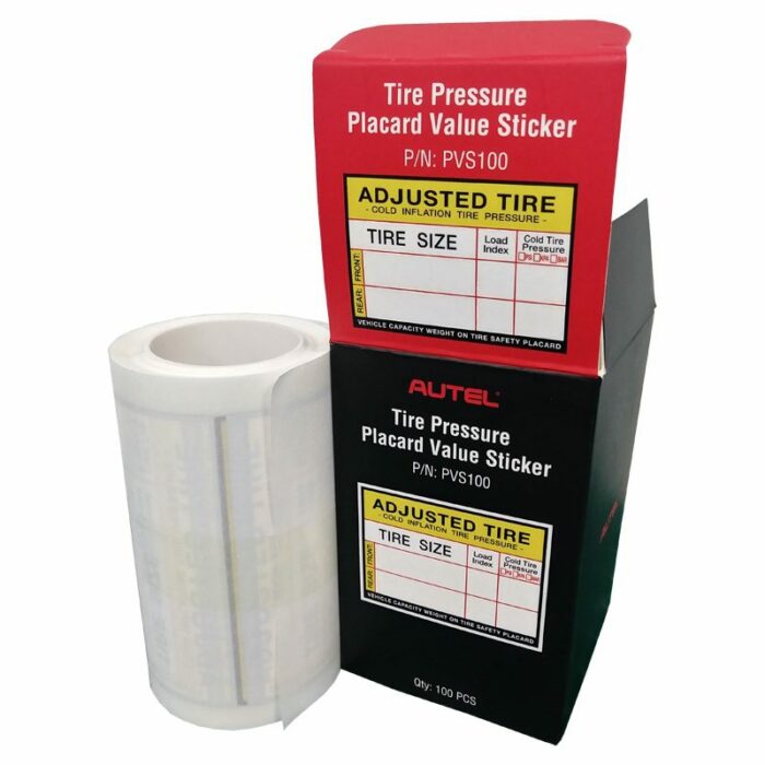 Tire Pressure Placard Value Sticker PVS100 Agile Truck Tools