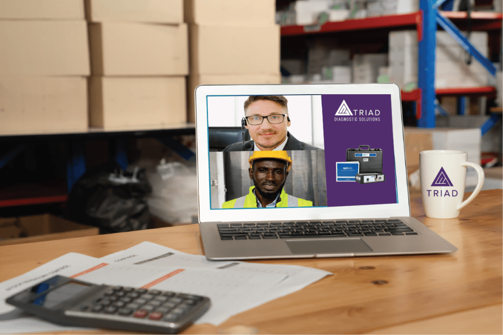 Triad-Free-Demo-Webinar Employees in a webinar