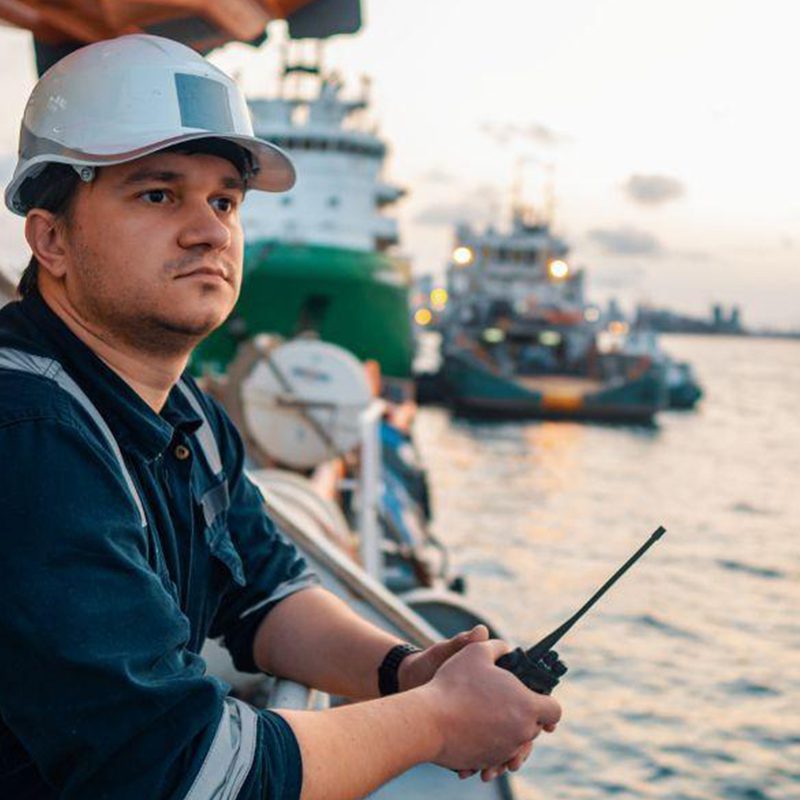 boat worker waiting for response