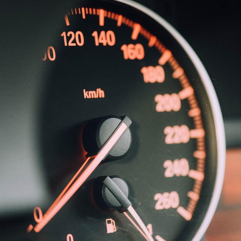 speedometer in car