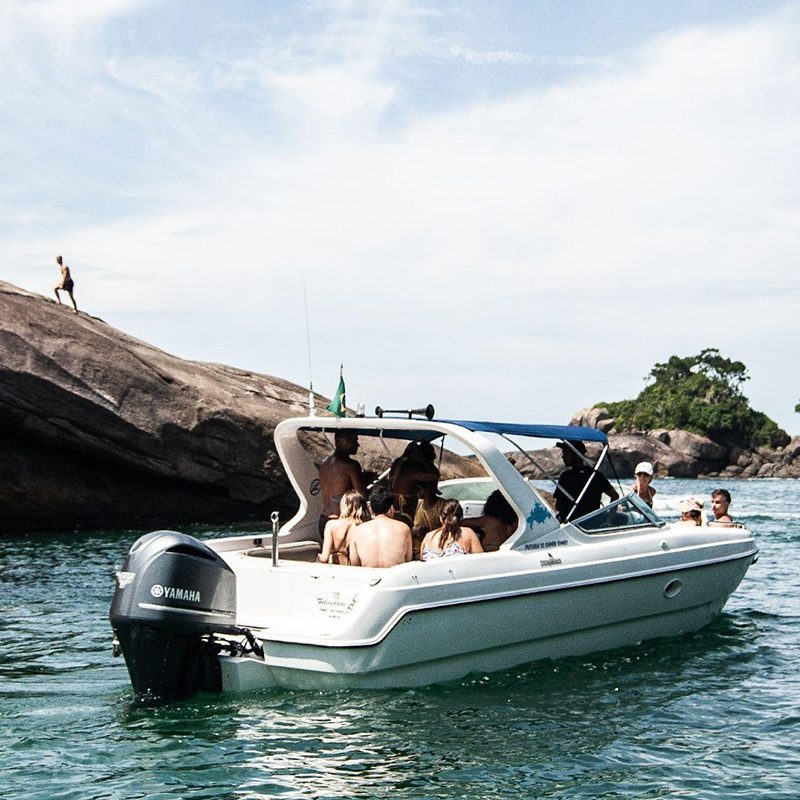 teenagers enjoying a day on the boat