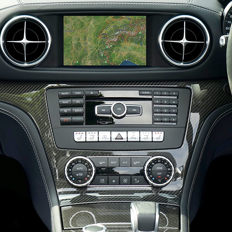car dash with navigation