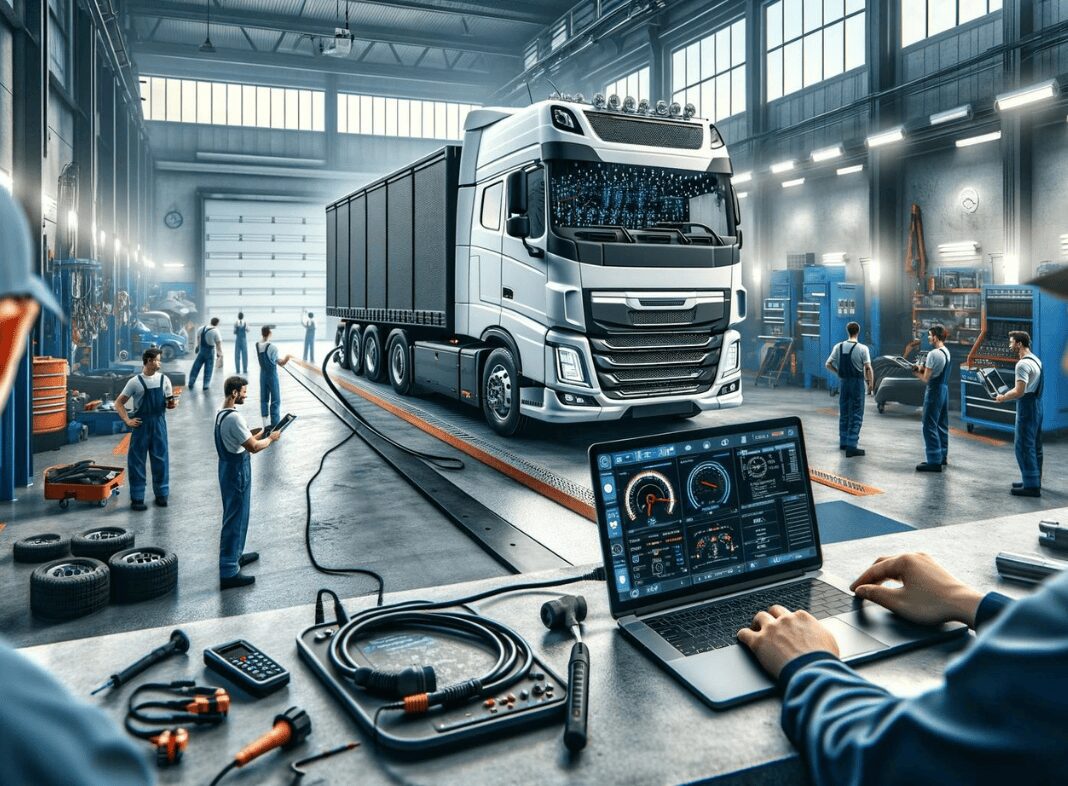 truck diagnostic tools and technicians